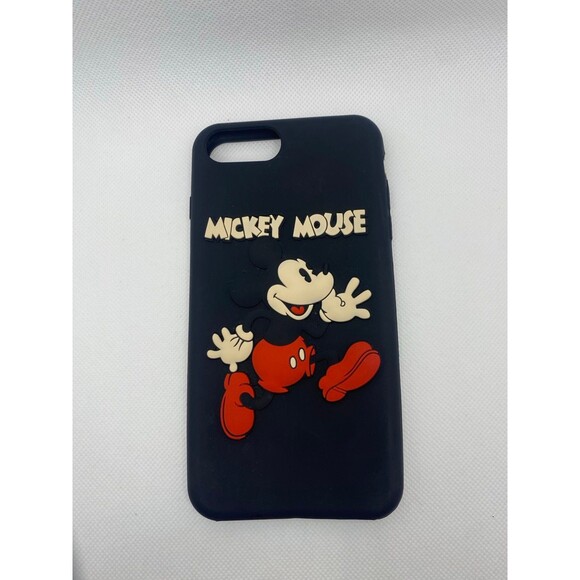 MICKEY MOUSE‎ RUNNING Black Phone Case 3D silicone iPhone 678 Plus - Picture 2 of 7